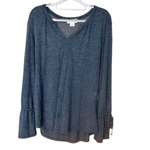 Liz Claiborne Lightweight Long Sleeve Pullover Sweater/Top Blue XL